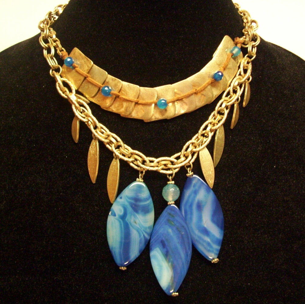 Healing Blue Agate Necklace